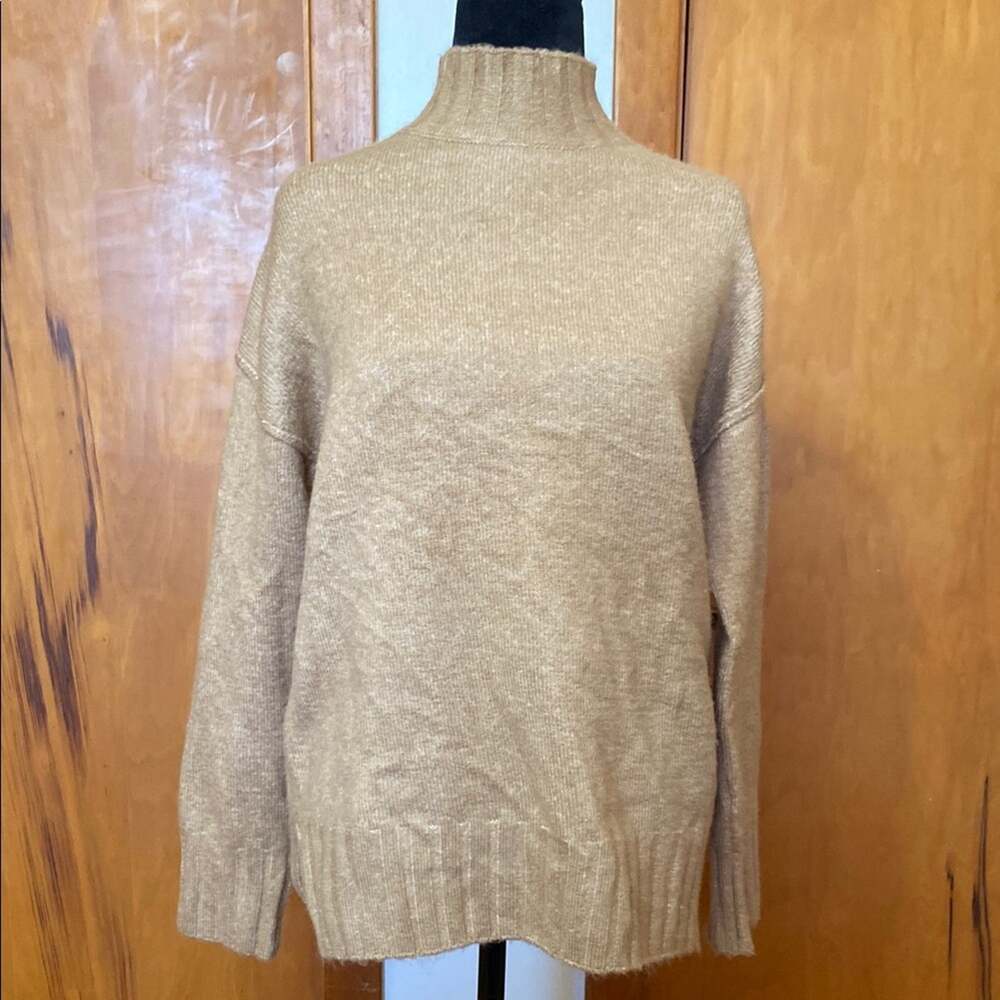 Primark Camel Mock Turtleneck Sweater Neutral Fall Layers Basic